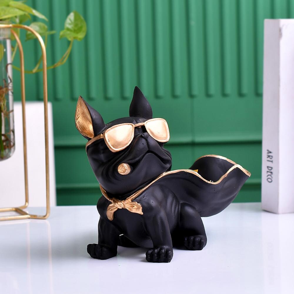 Cool Dog Pen Holder – Black & Gold Desk Accessory