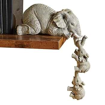 Elephant Family Hanging Shelf Decor