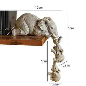 Elephant Family Hanging Shelf Decor