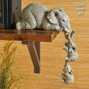 Elephant Family Hanging Shelf Decor