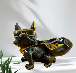 Cool Dog Pen Holder – Black & Gold Desk Accessory