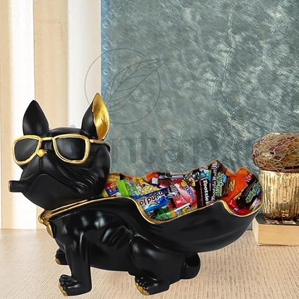 Cool Dog Pen Holder – Black & Gold Desk Accessory