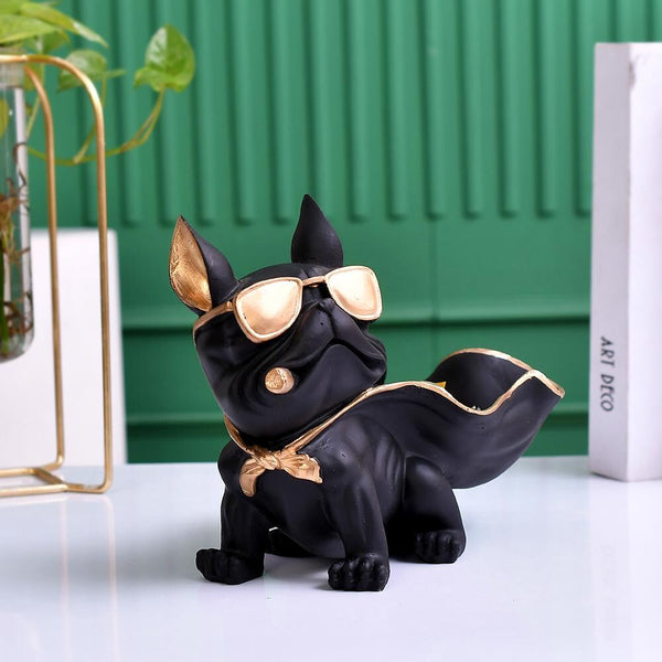 Cool Dog Pen Holder – Black & Gold Desk Accessory