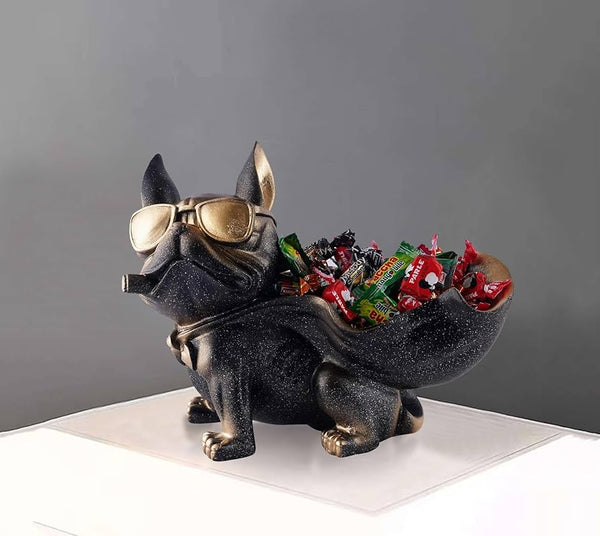 Cool Dog Pen Holder – Black & Gold Desk Accessory