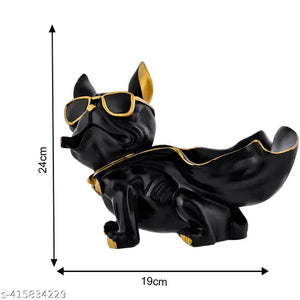 Cool Dog Pen Holder – Black & Gold Desk Accessory