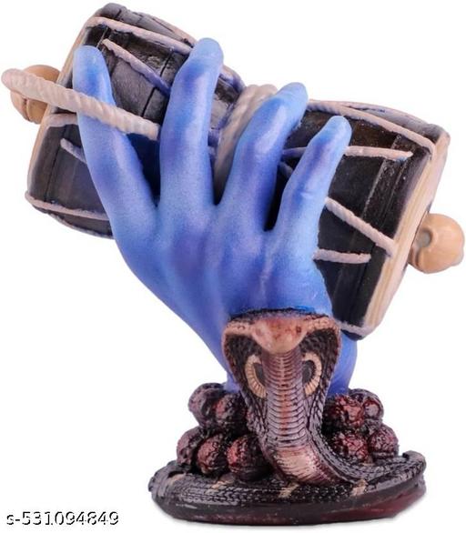 Divine Damru Hand with Serpent Figurine