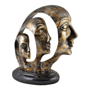 Abstract Multi-Face Sculpture – Modern Artistic Decor