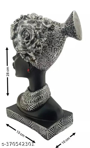 Regal African Queen Bust – Decorative Sculpture