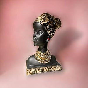 Regal African Queen Bust – Decorative Sculpture