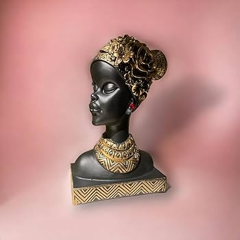 Regal African Queen Bust – Decorative Sculpture
