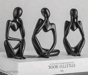 Abstract Thinking Human Figurine Set (3 Pieces)