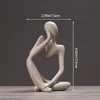 Abstract Thinking Human Figurine Set (3 Pieces)