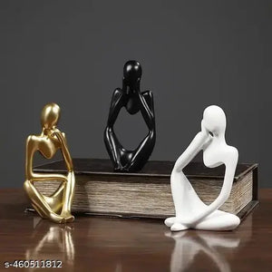 Abstract Thinking Human Figurine Set (3 Pieces)