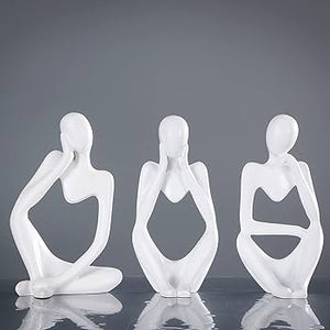 Abstract Thinking Human Figurine Set (3 Pieces)