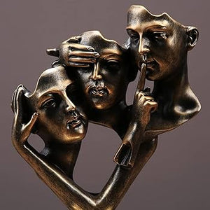 Whispers of Thought – Abstract Faces Sculpture