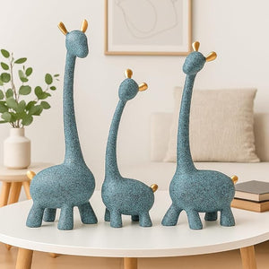 Modern Abstract Giraffe Figurine Set – Decorative Sculptures for Home & Office