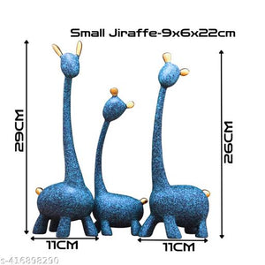 Modern Abstract Giraffe Figurine Set – Decorative Sculptures for Home & Office